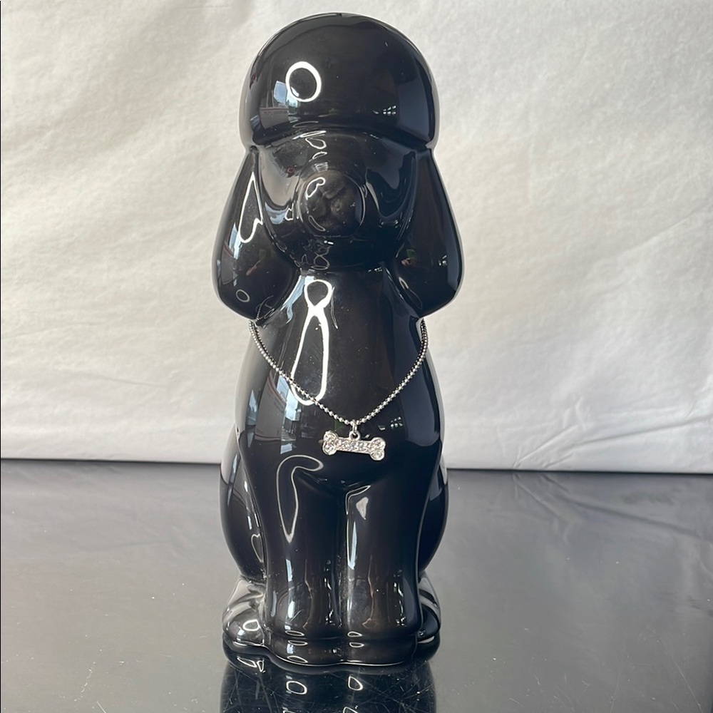 Black poodle piggy bank‎ with Glossy Finish